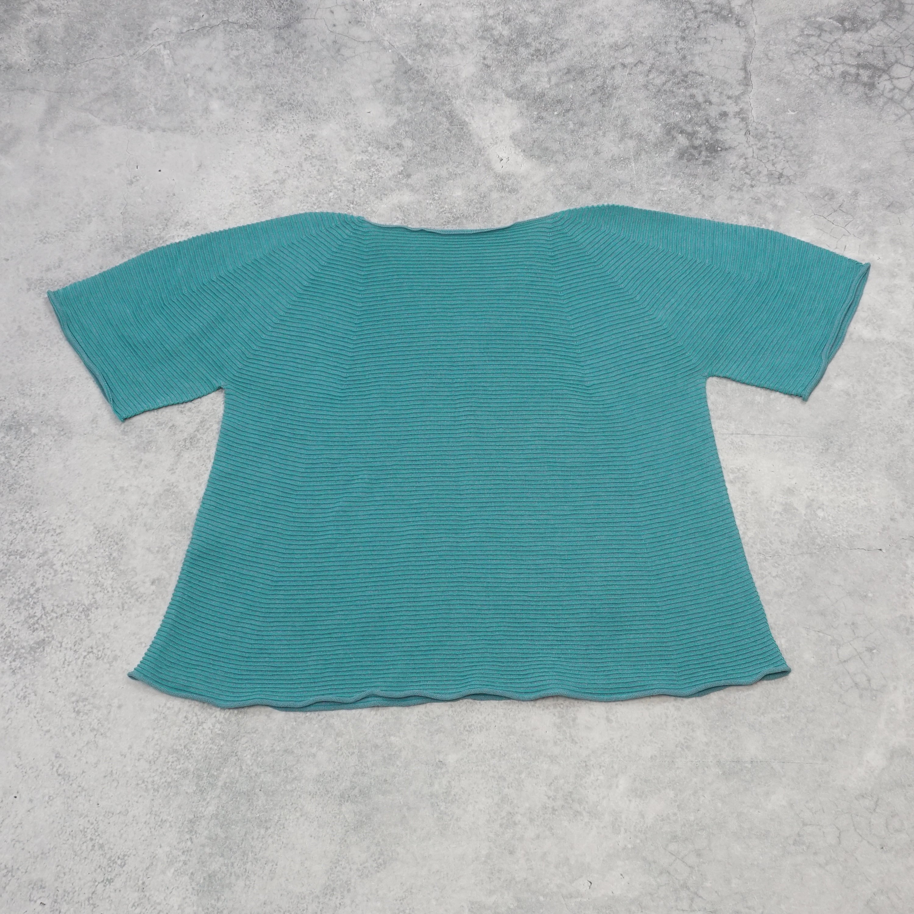 Issey Miyake Ribbed Boxy Knit Top