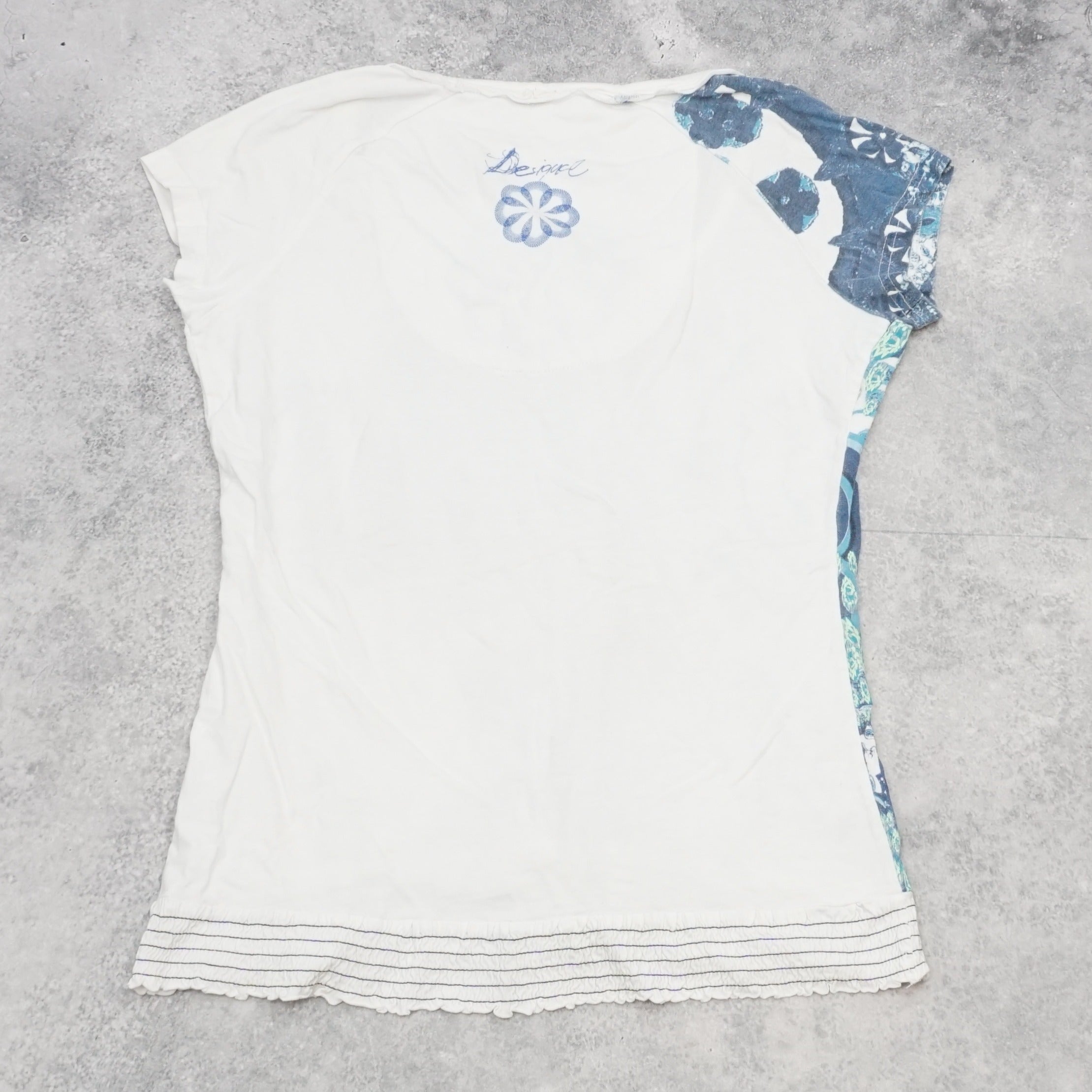 2000s Desigual Graphic Floral Top