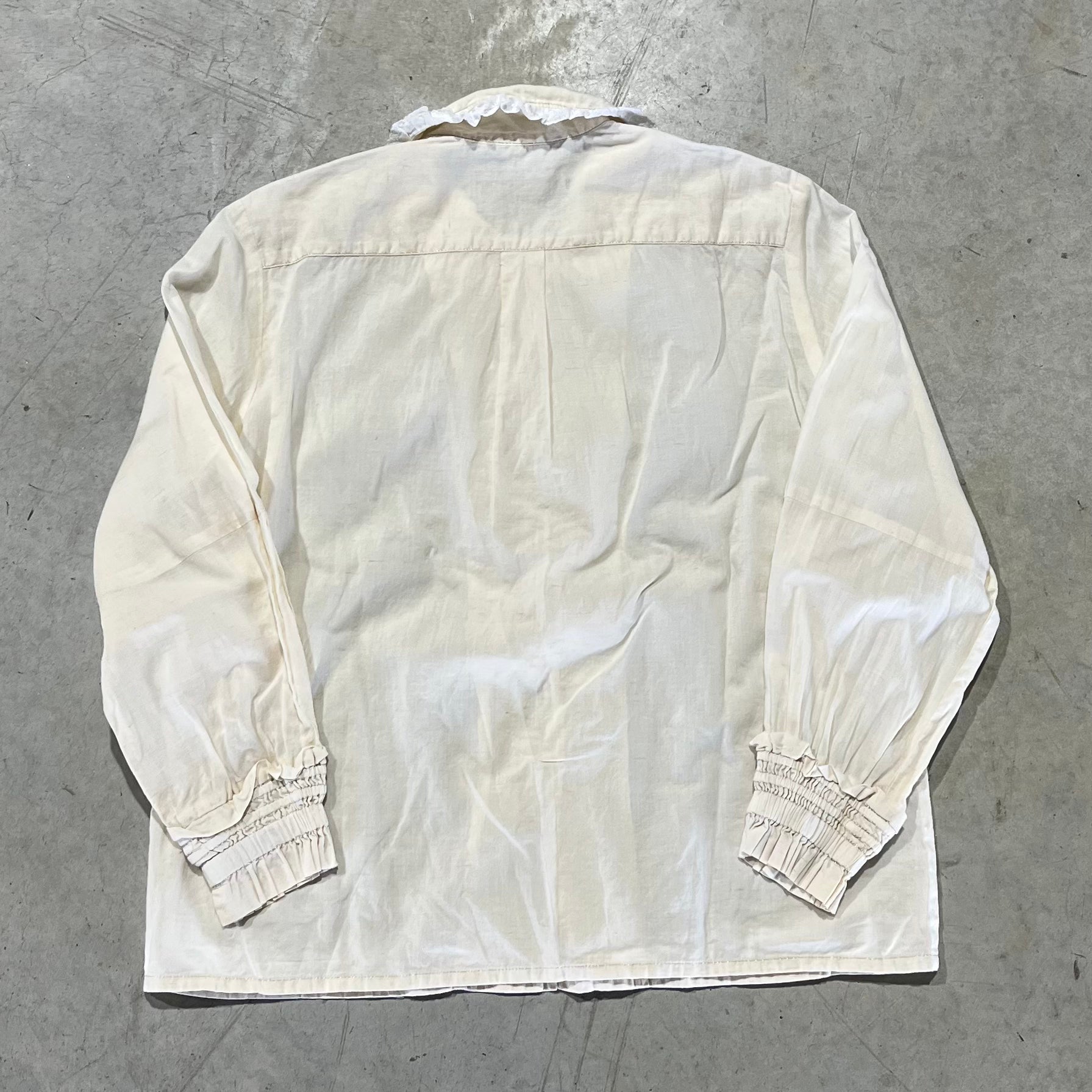 Tricot Comme Des Garcons Ruffled Collar Button Up