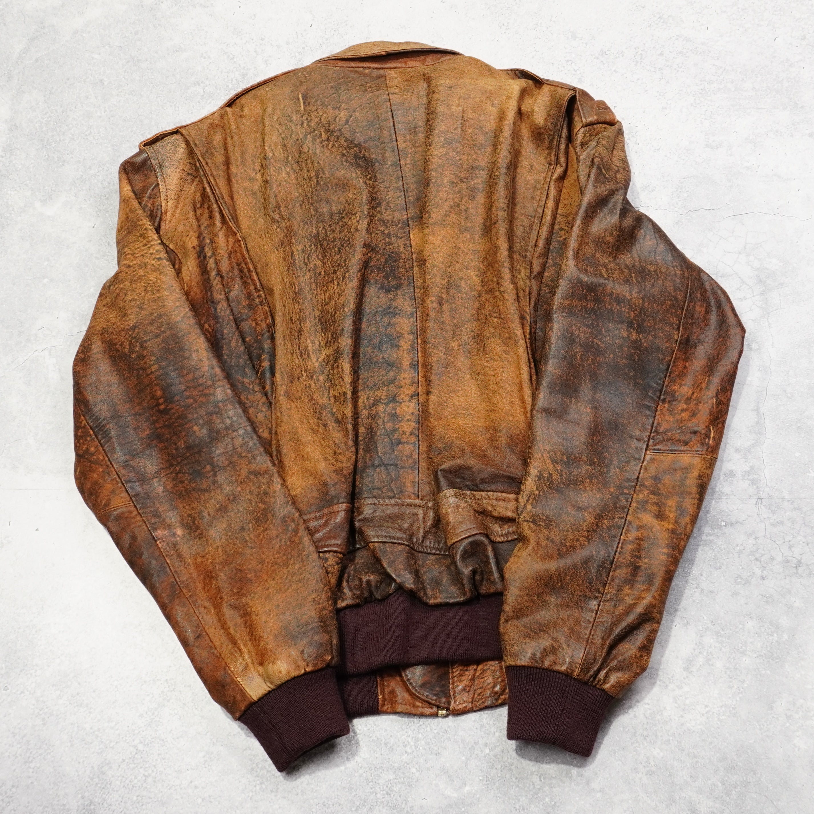 80s Frantik Aviator Leather Jacket