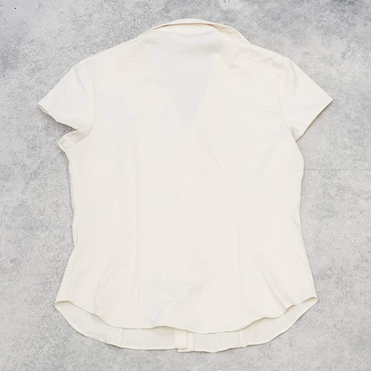 2000s Visual Sign Short Sleeve Collared Blouse