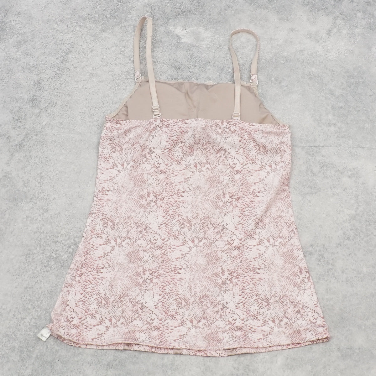 2000s Fidelya Lace Snake Print Cami Top