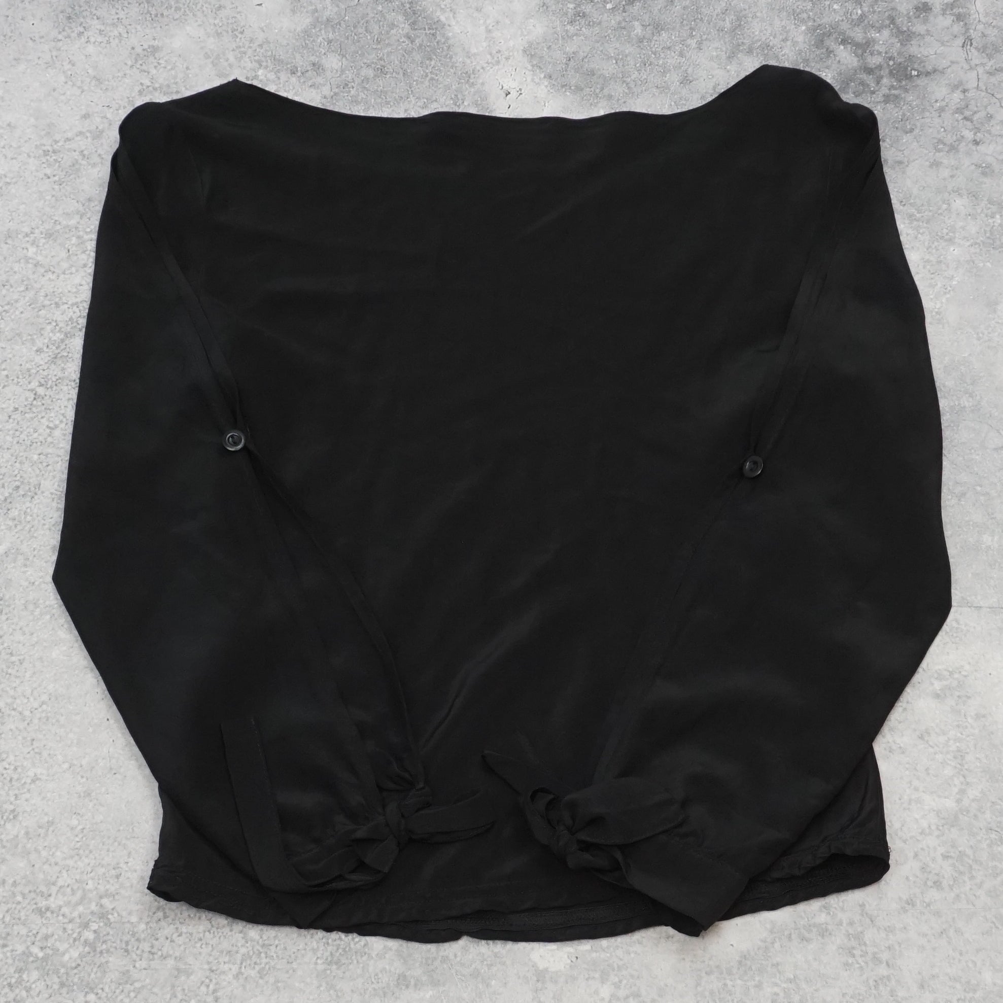 2000s Cooper St. Clothing Silk Tie-Cuff  Blouse