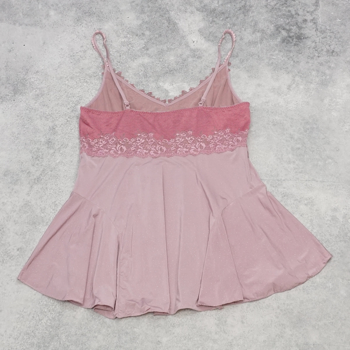 2000s Vivien Lace Trim Flared Cami Top