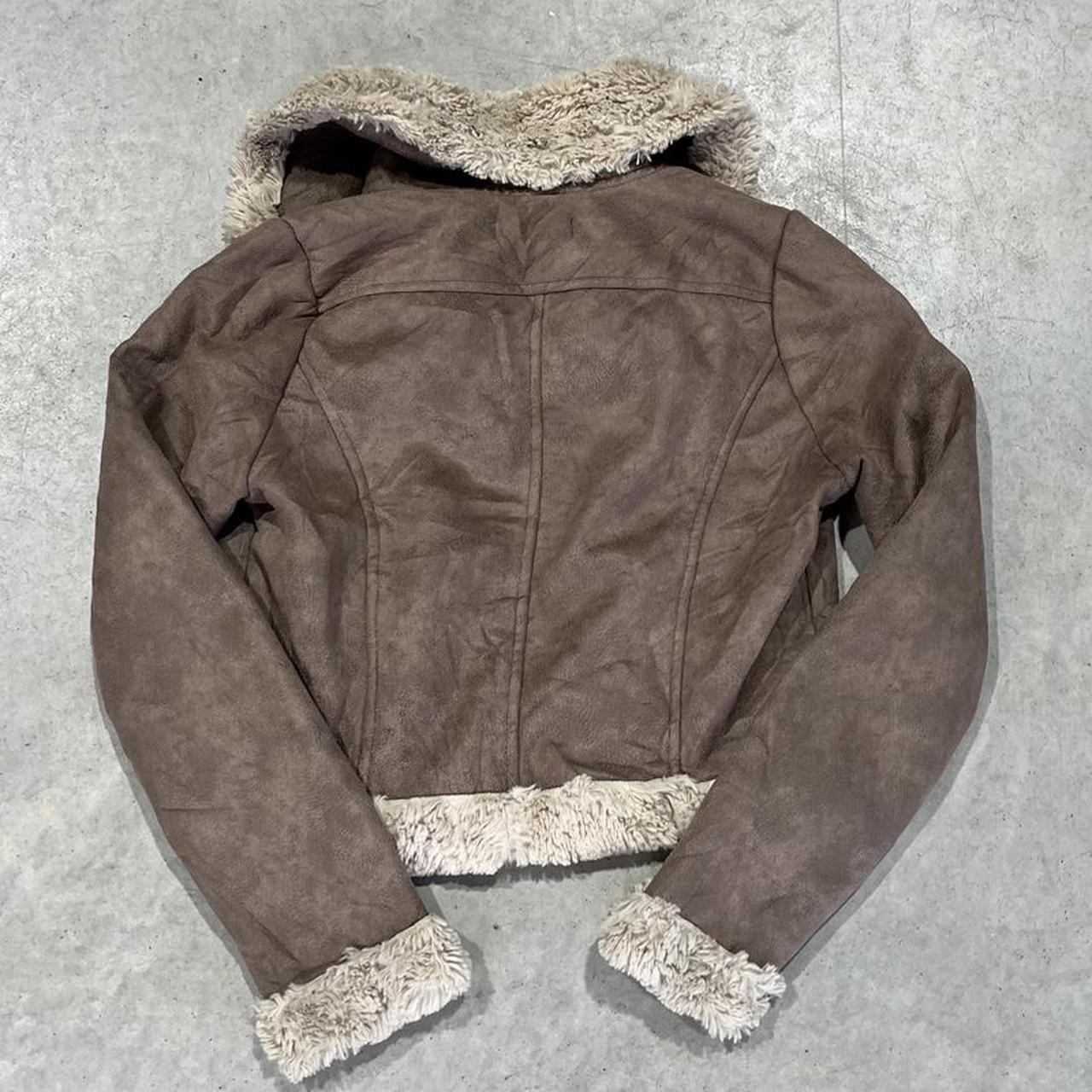2000s Cropped Jacket Faux Fur