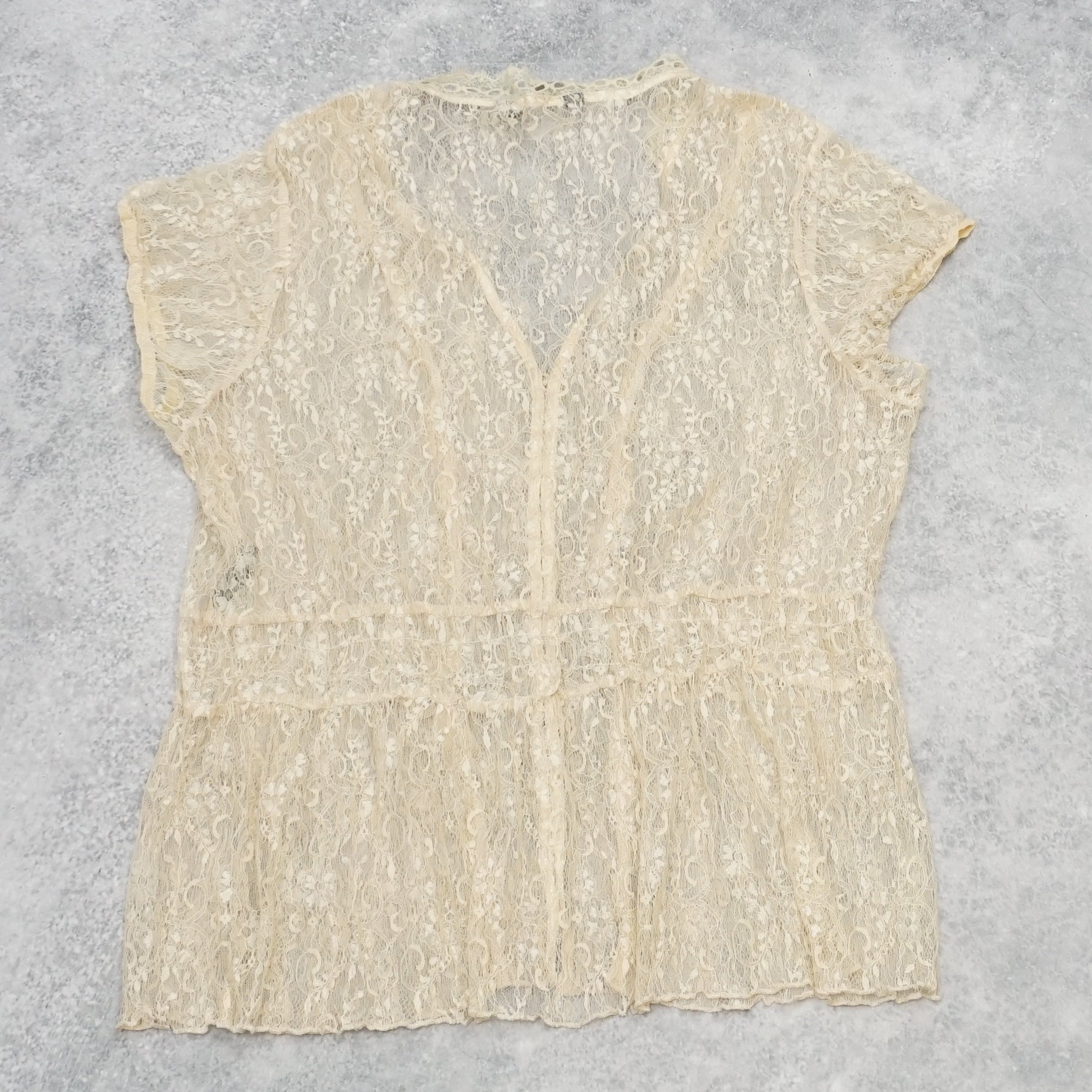 2000s Jacqui-E Lace Overlay Top