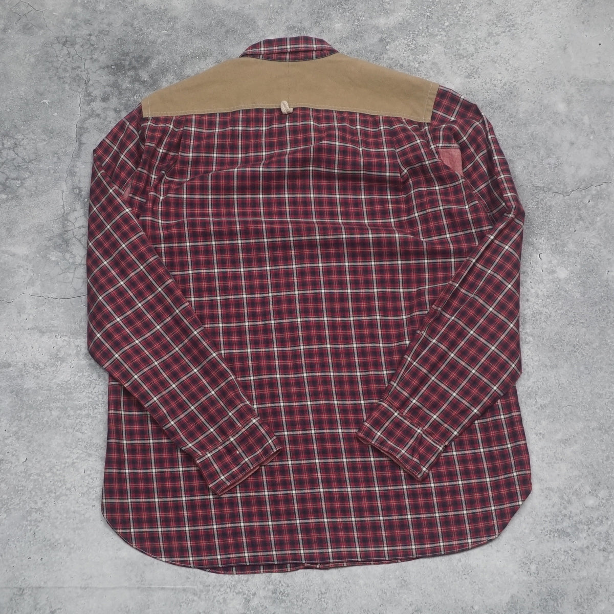 Junya Watanabe MAN Red Patchwork Button Up