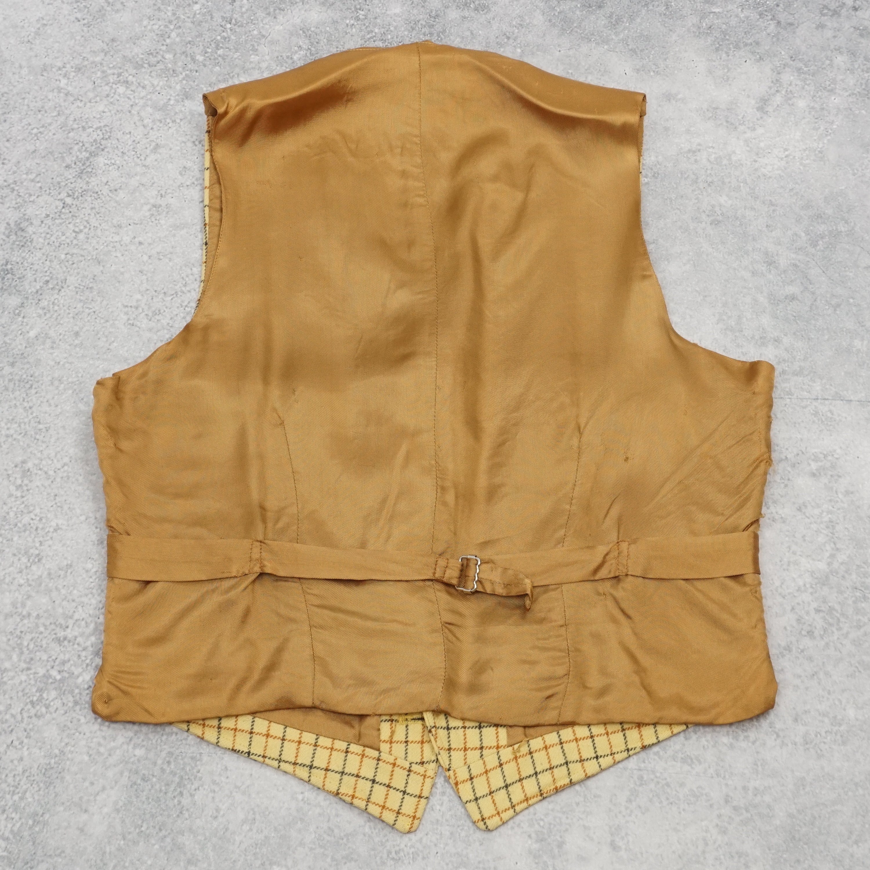 80s Dunn & Co Check Pattern Vest