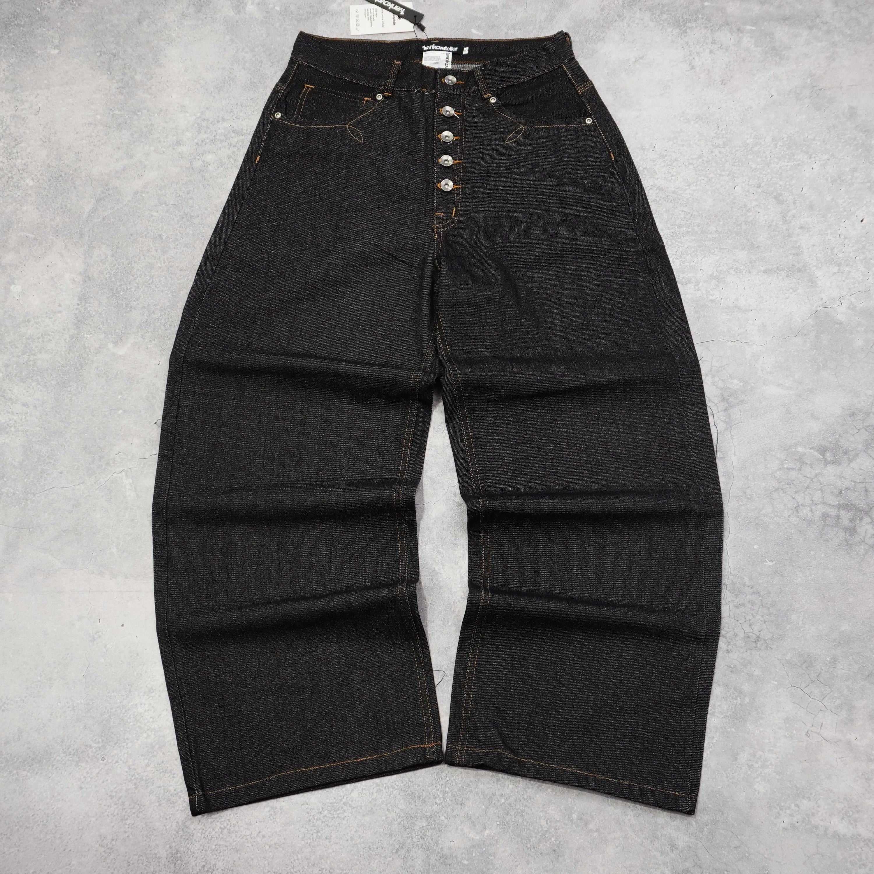 Ivankovatelier High Waisted Button Fly Jeans