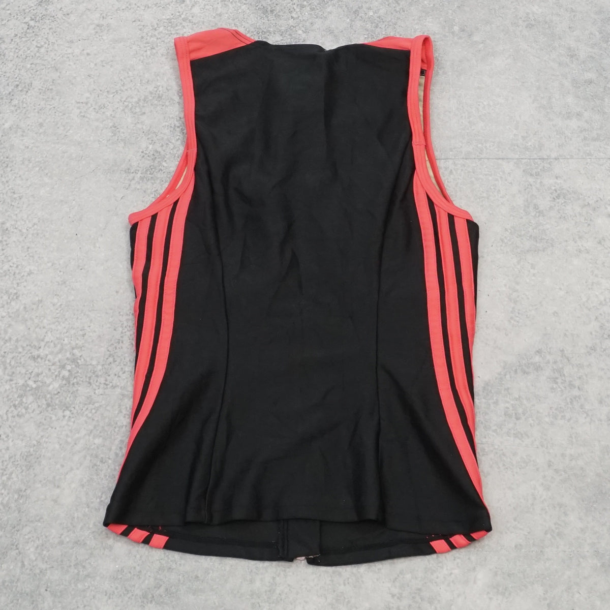 2000s Adidas Athletic Zip Three Stripe Vest Top