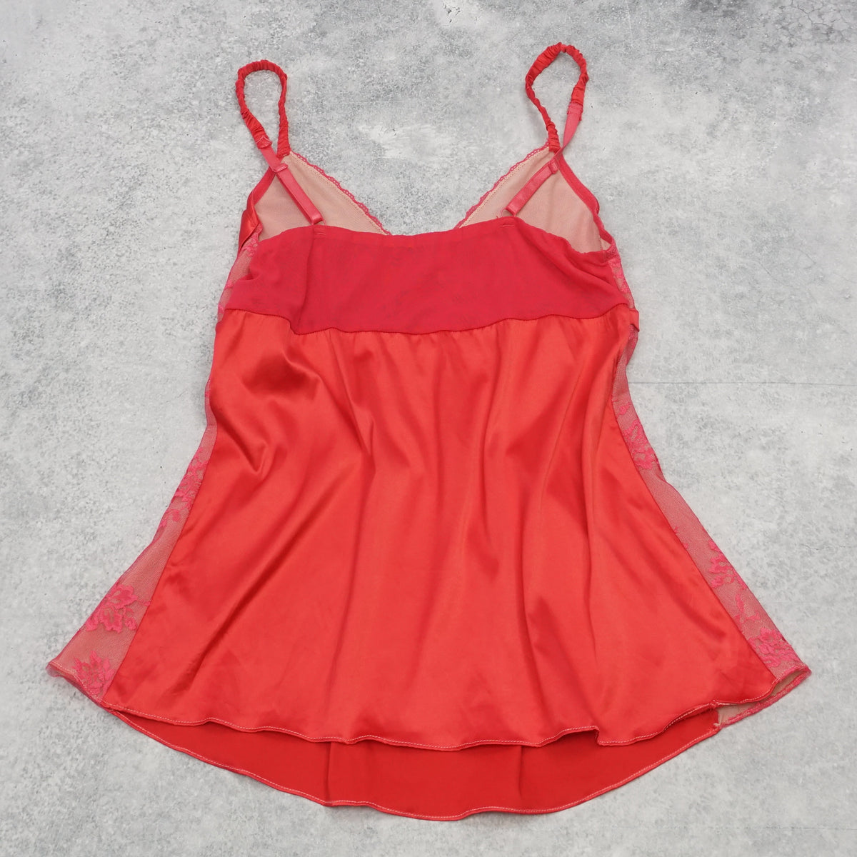 Satin Lace Babydoll Cami Top