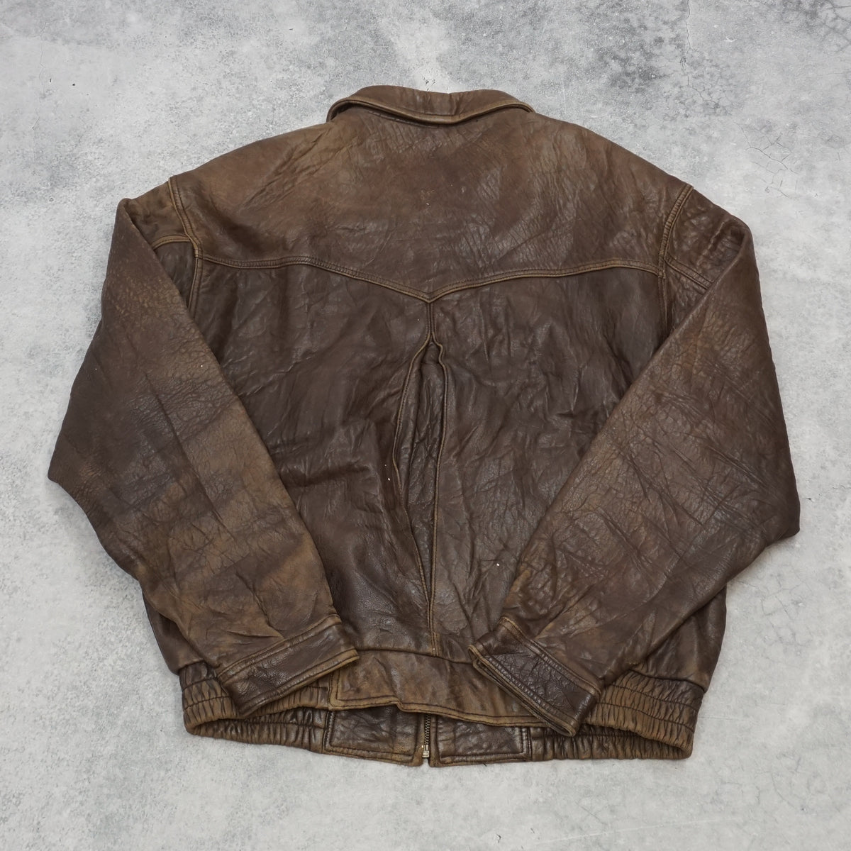 90s Adler Western Yoke Bomber Leather Jacket