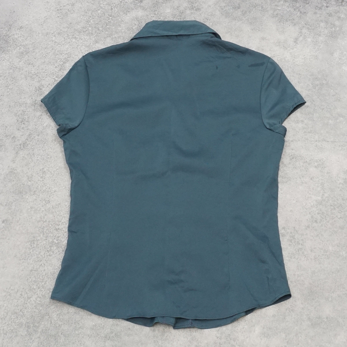Water Back. Short Sleeve Fitted Blouse