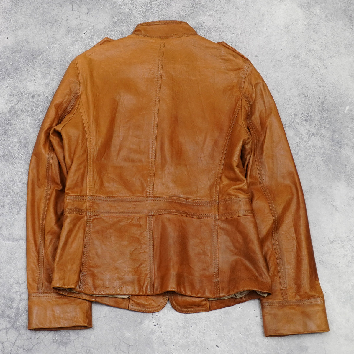2000s Massimo Dutti Sheepskin Leather Jacket