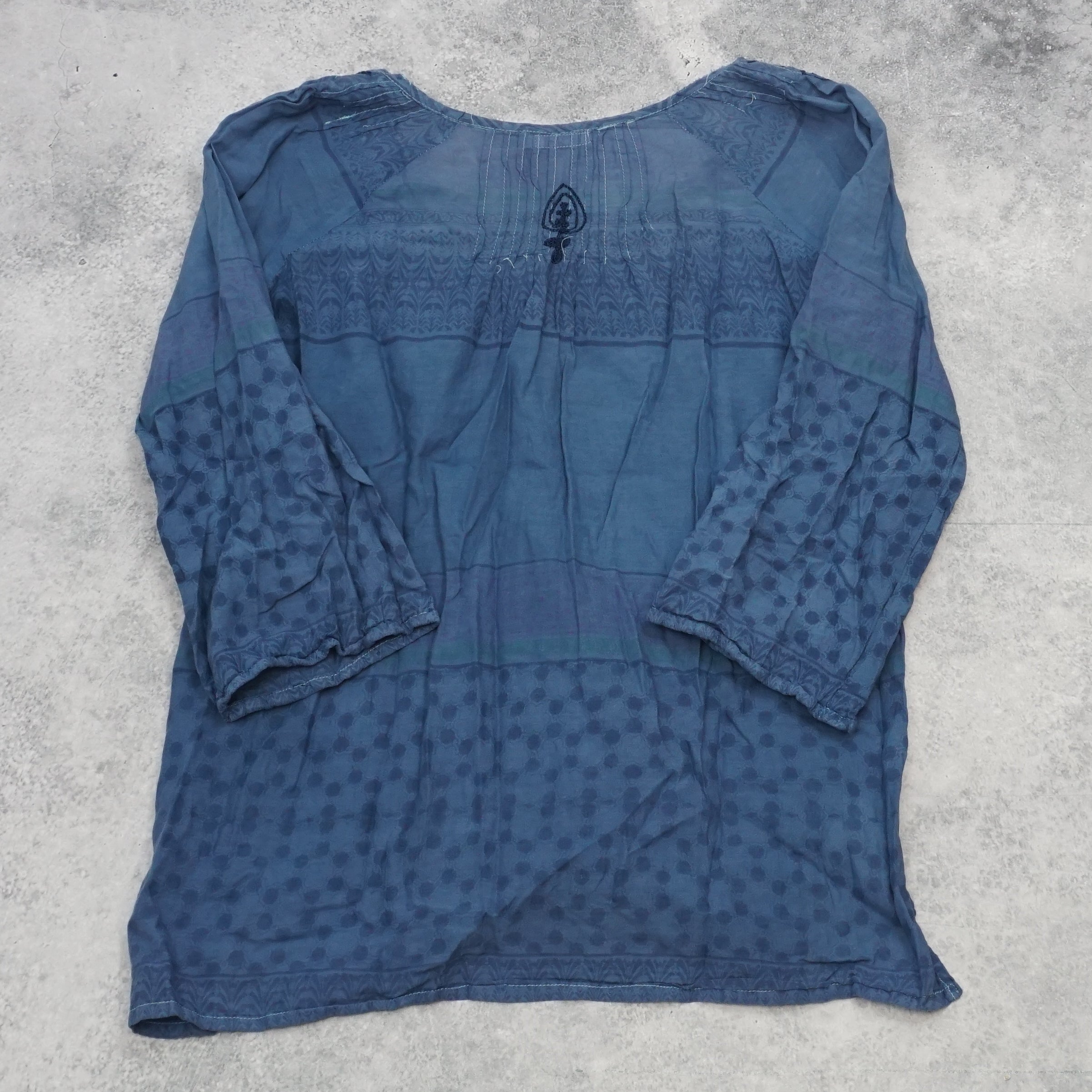 2000s Adrift Embroidered Boho Top