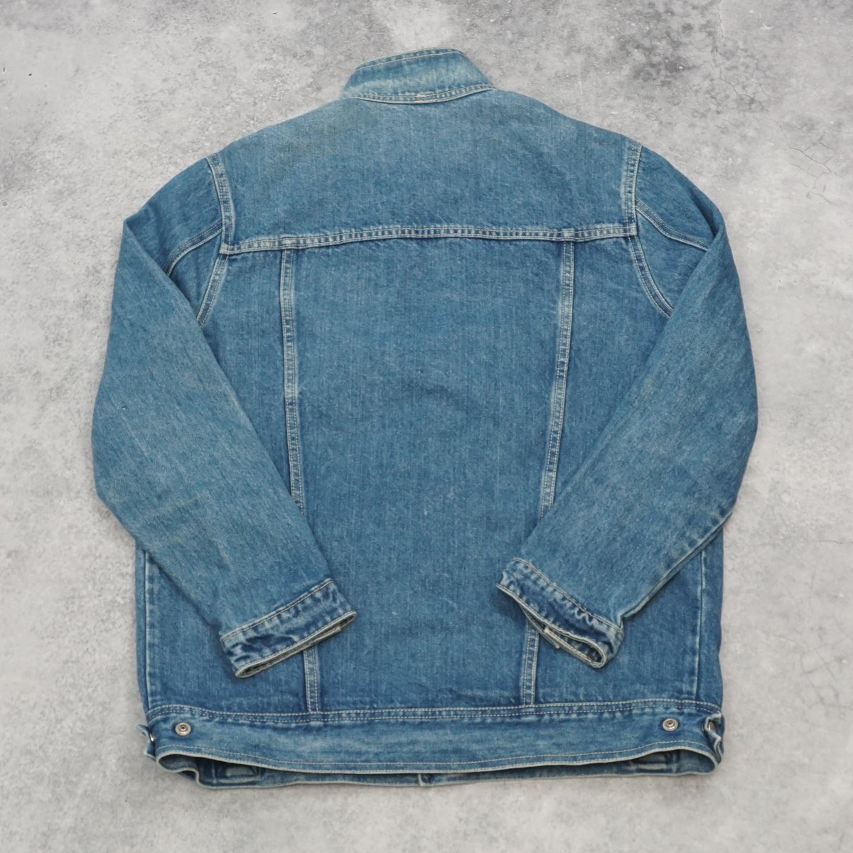 80s Blues Union Asymmetric Snap Denim Jacket