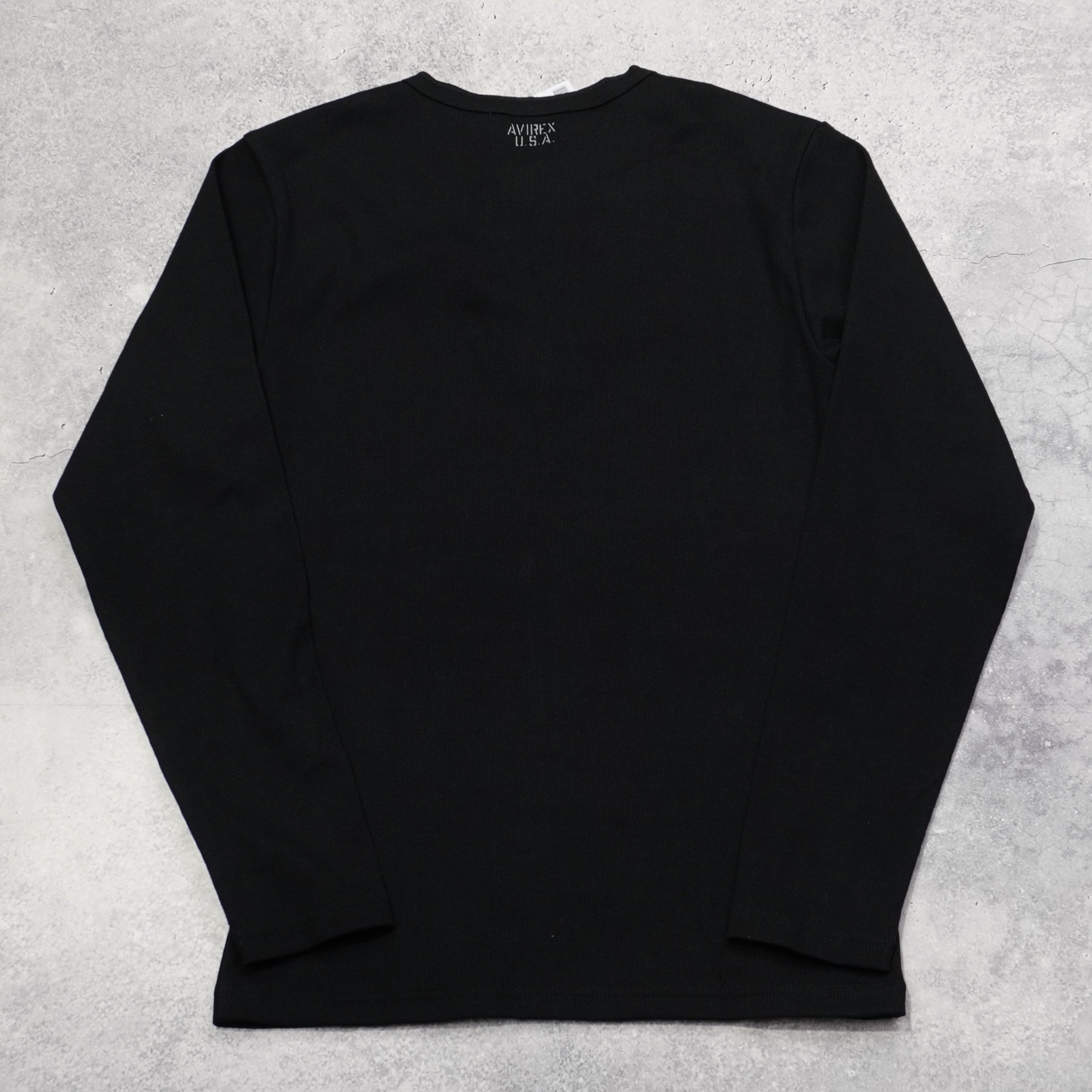 Avirex Ribbed Henley T-Shirt