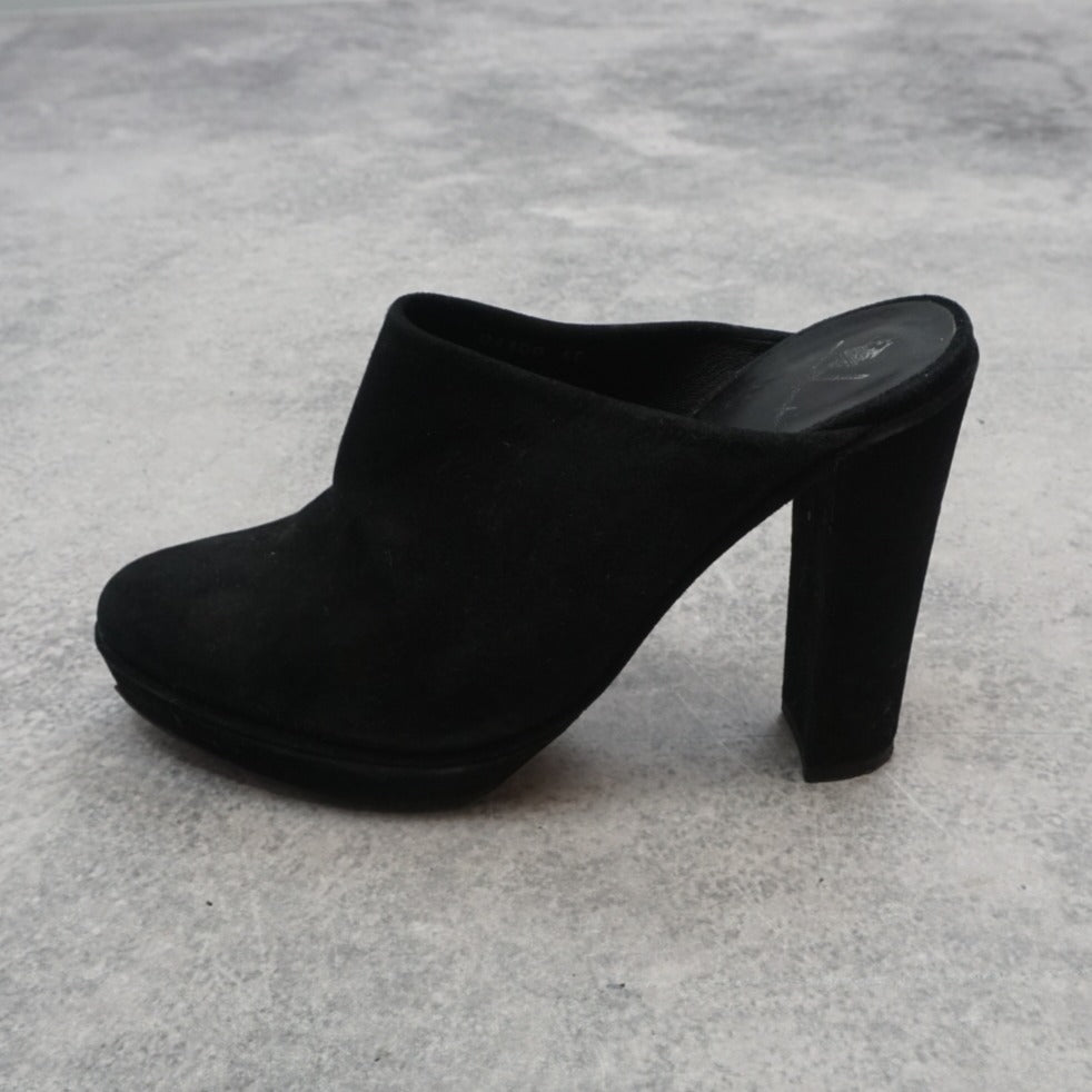 2000s Vero Cuoio Suede Platform Block Heel Heels Mule