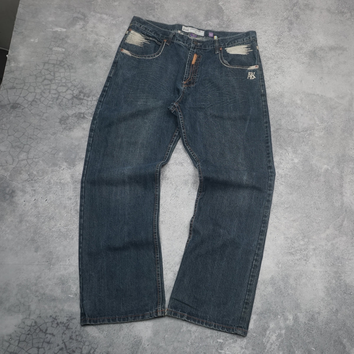 2000s Akoo Embroidered Baggy Jeans