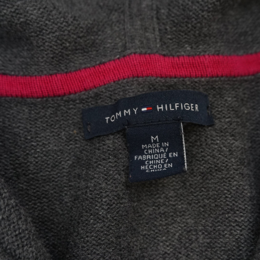 2000s Tommy Hilfiger Cable Knit Zip Up Hoodie