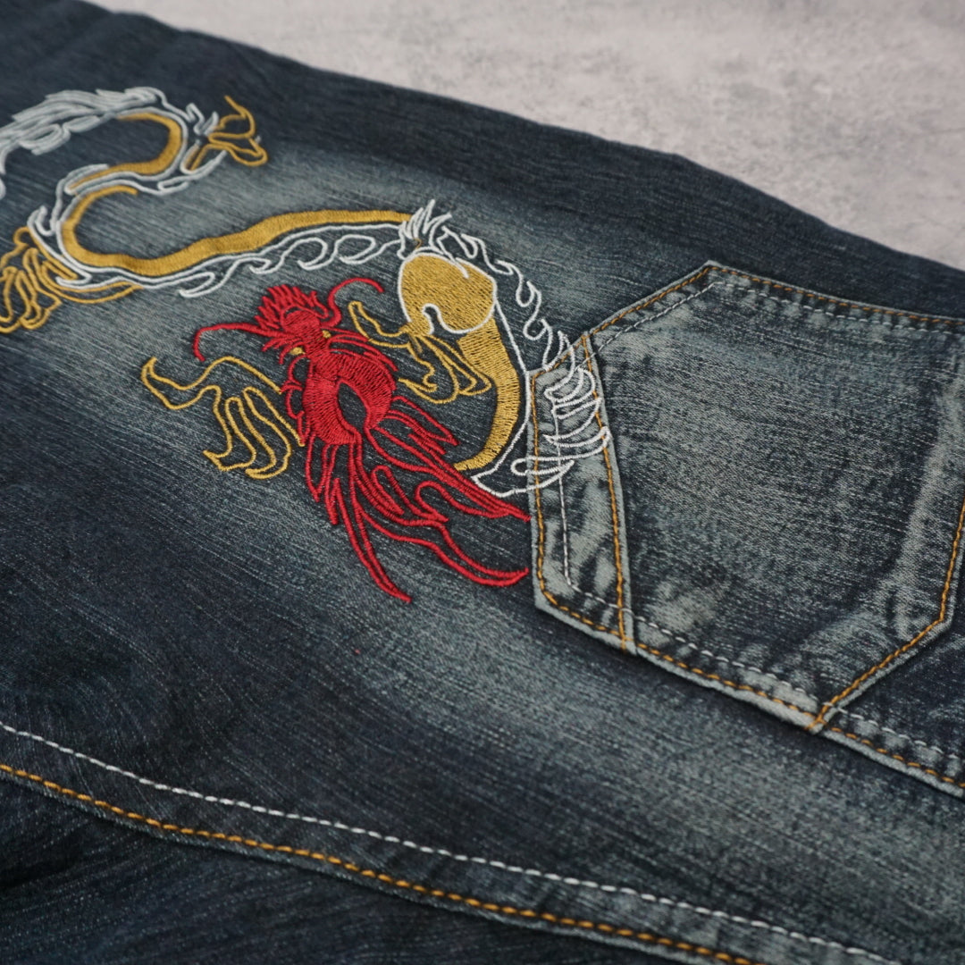 2000s U.S. Polo Assn. Dragon Embroidered Jeans