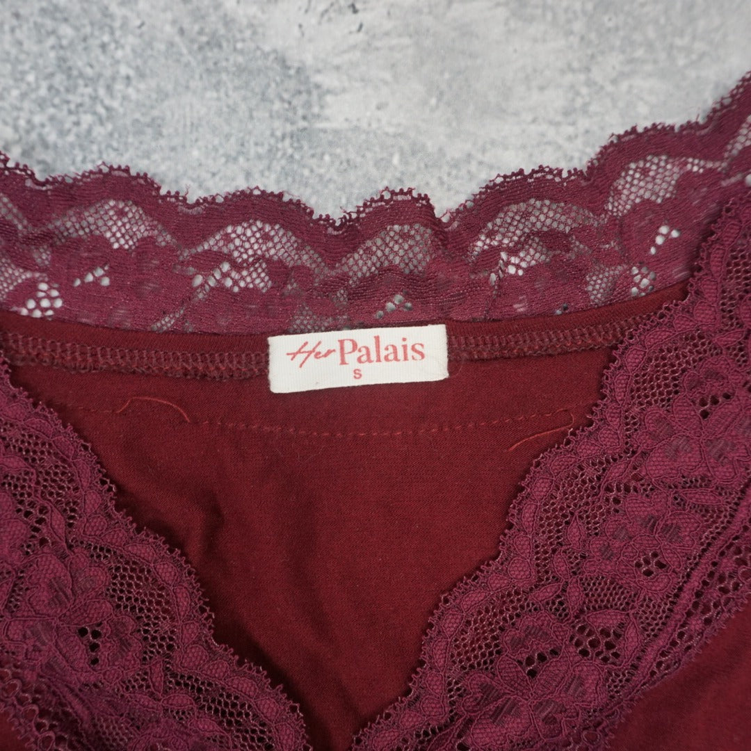 Her Palais Lace Trimmed Top