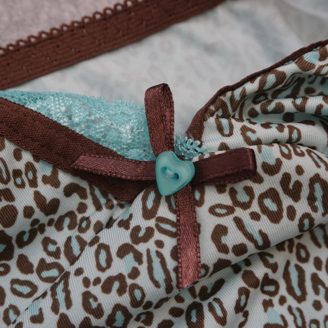 2000s Leopard Lace Trim Cami Top