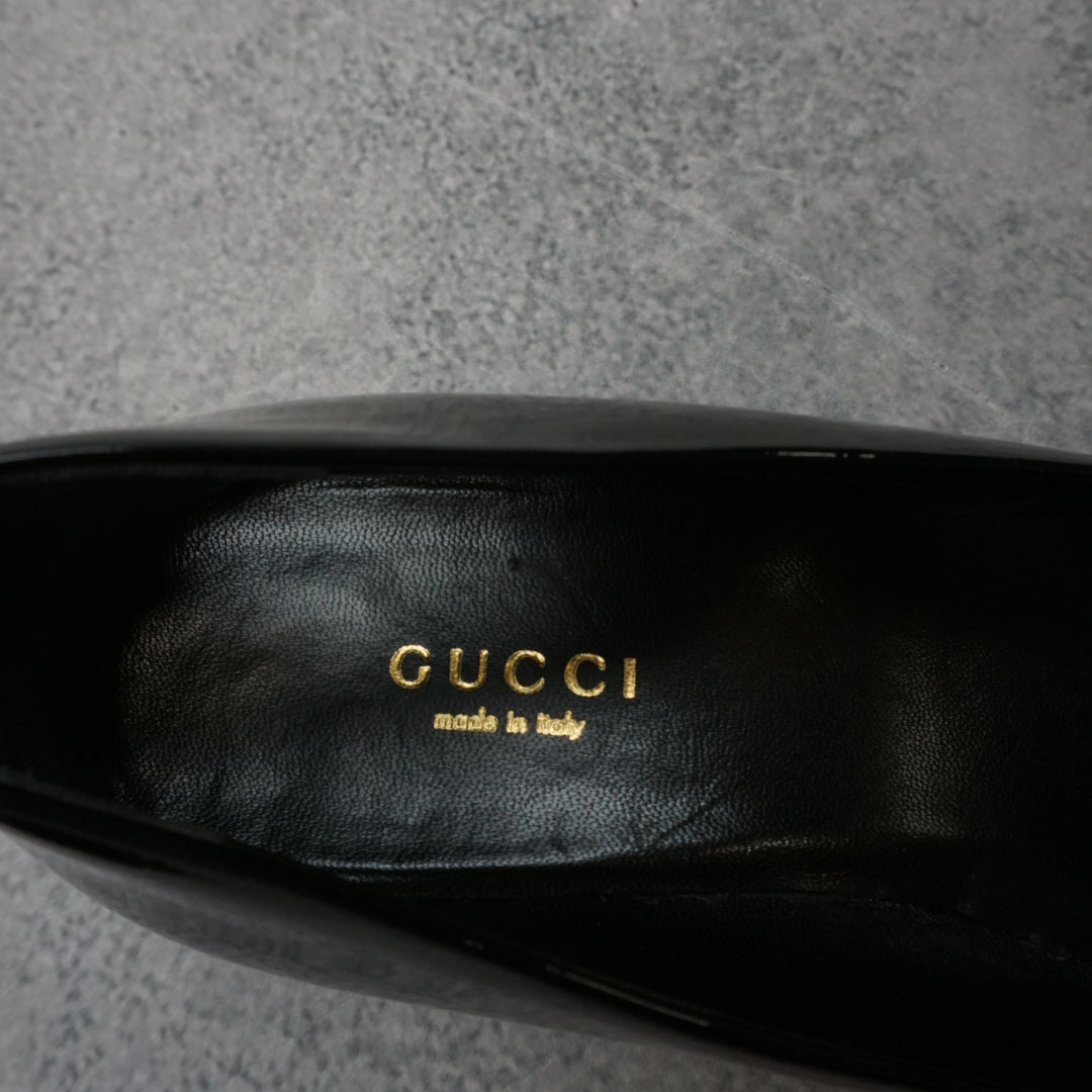 Gucci Patent Leather Block Heel Heels