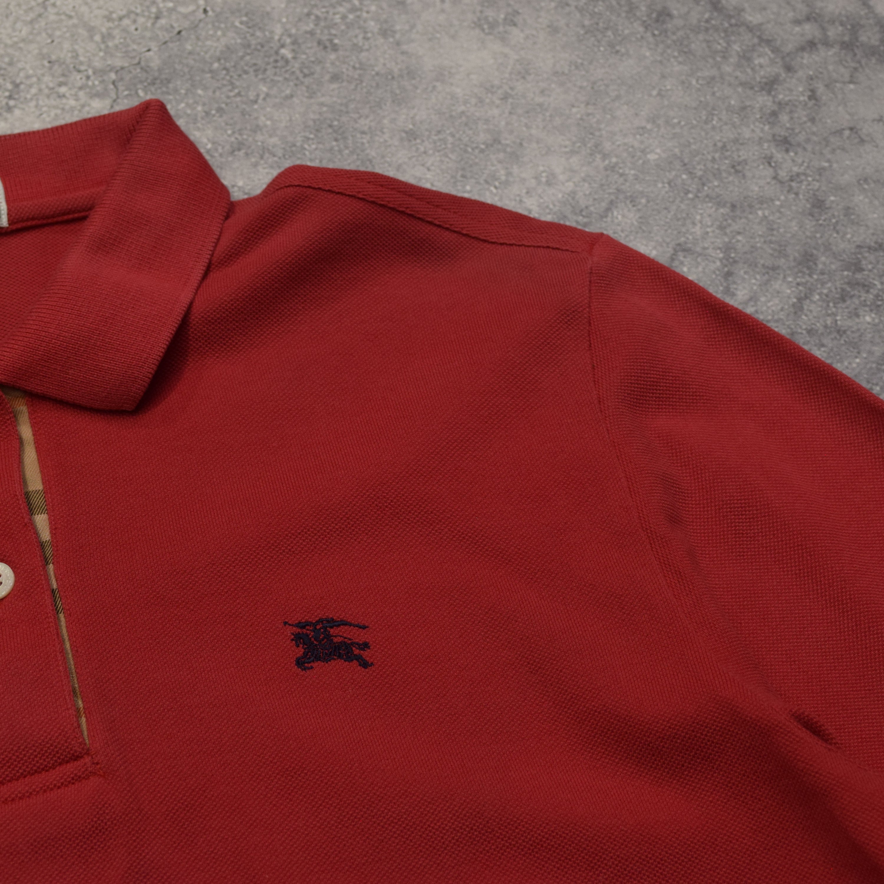 90s Burberry's Long Sleeve Polo