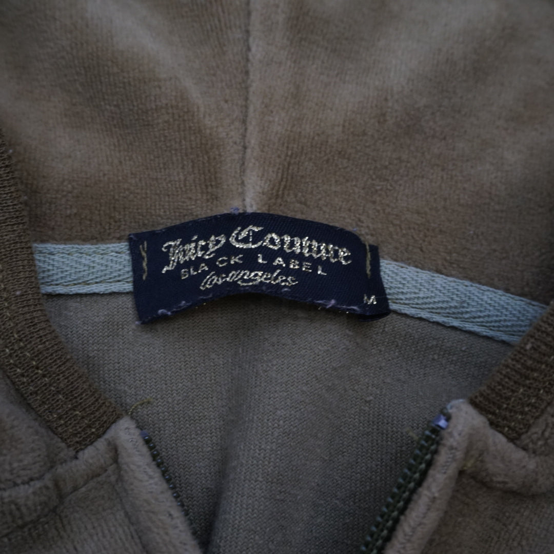 2000s Juicy Couture Rhinestone Zip Up Hoodie