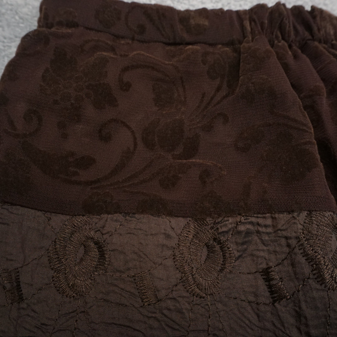 2000s Tiered Patterned Skirt