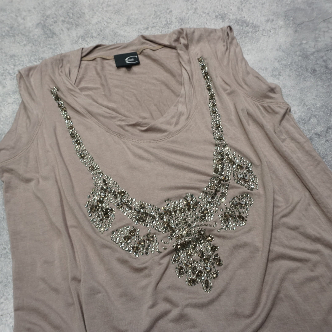 2000s Cavalli Rhinestone Top