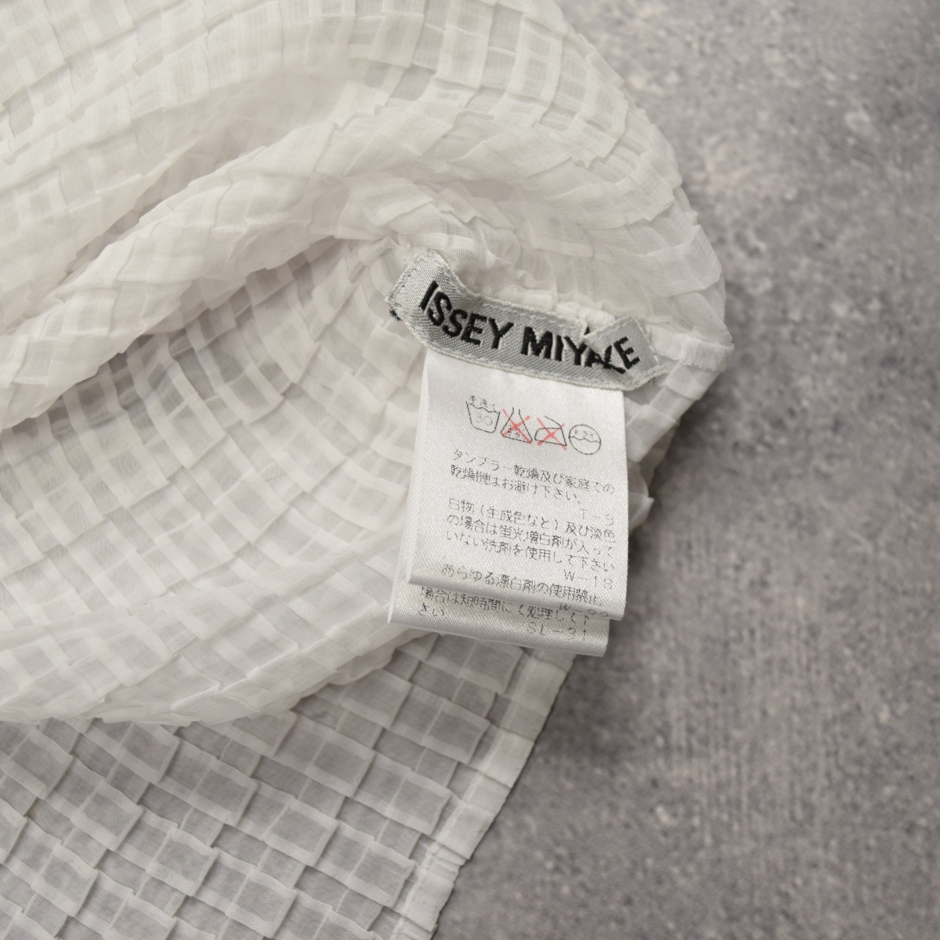 Issey Miyake Sheer Mockneck Top