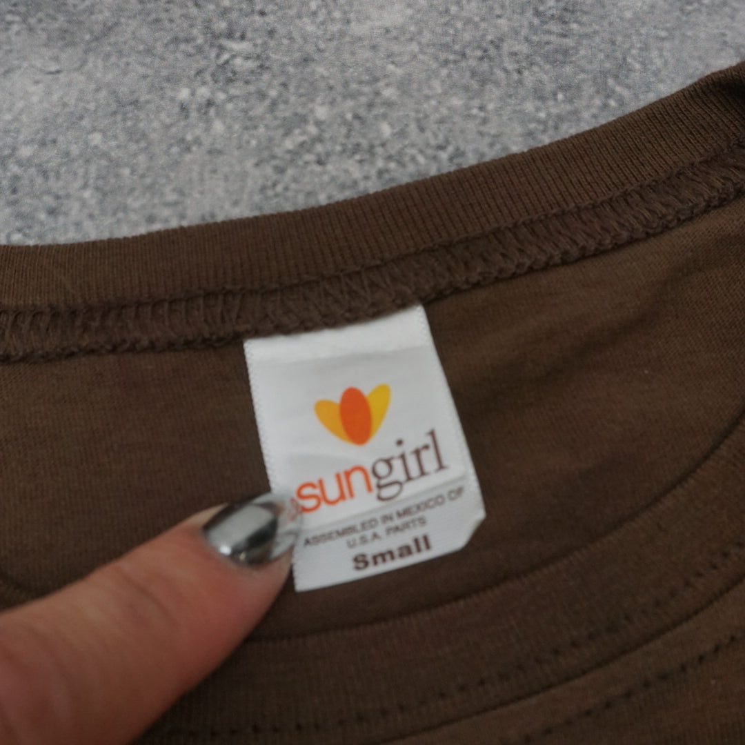 2000s Sungirl Hawaii Rhinestone Graphic T-Shirt