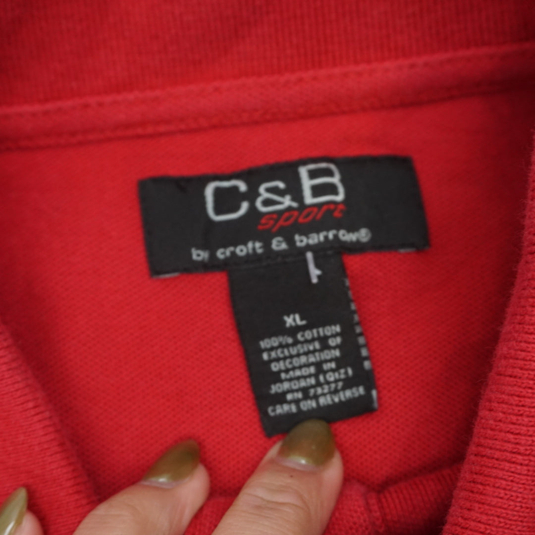 2000s Croft & Barrow Flag Embroidered Polo Tee