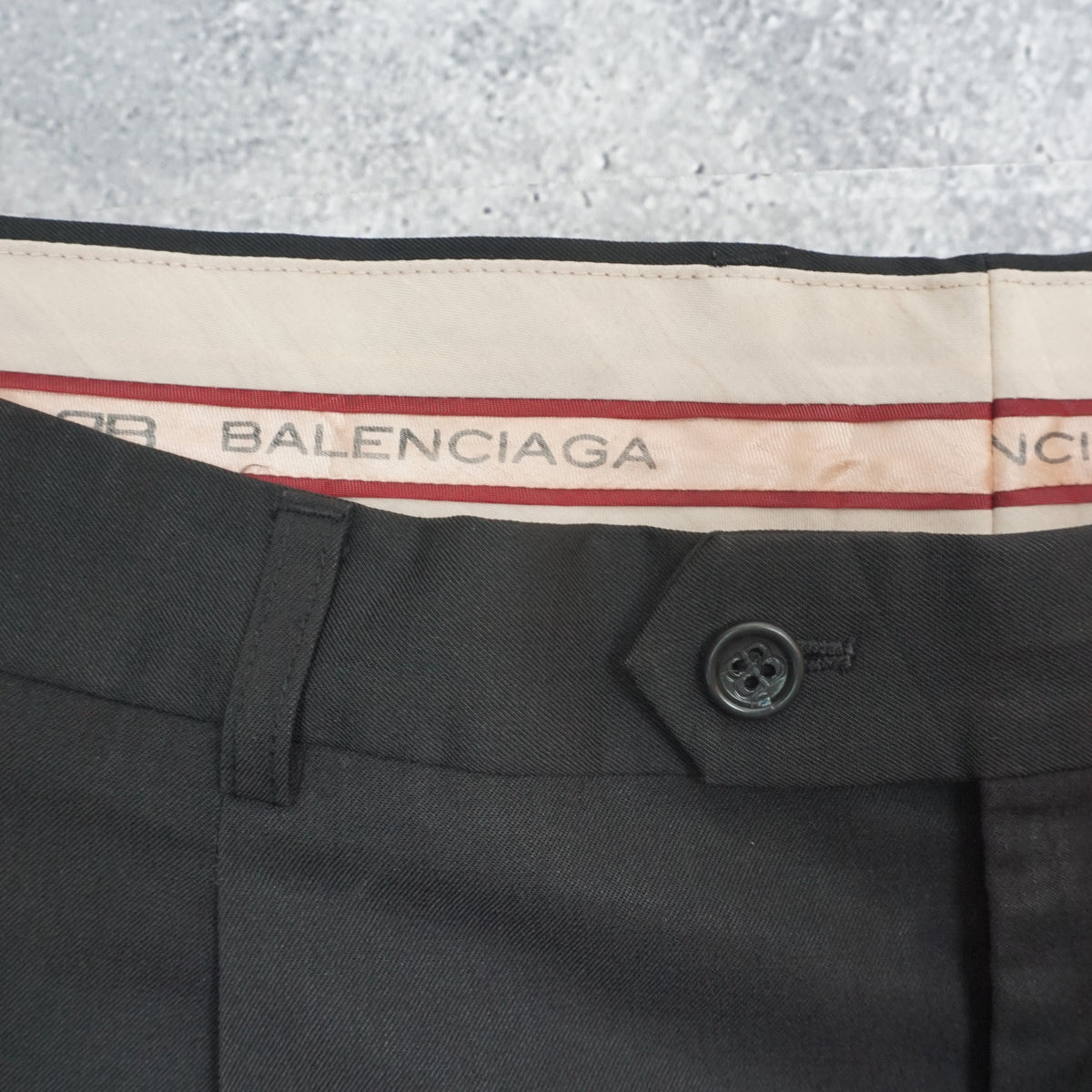 2000s Balenciaga Black Pleated Suit Pants