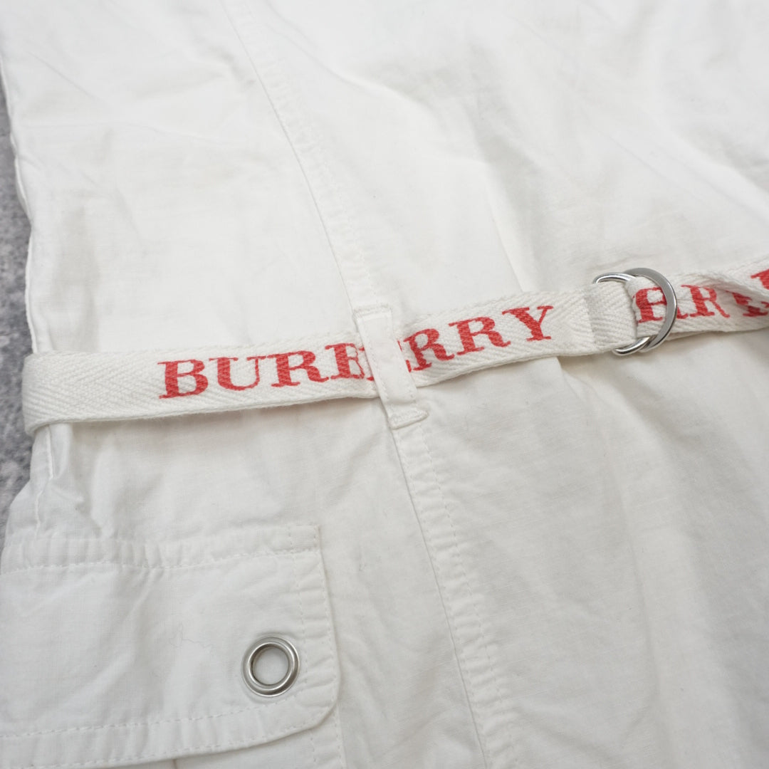 2000s Burberry Sleeveless Belted Cargo Dress