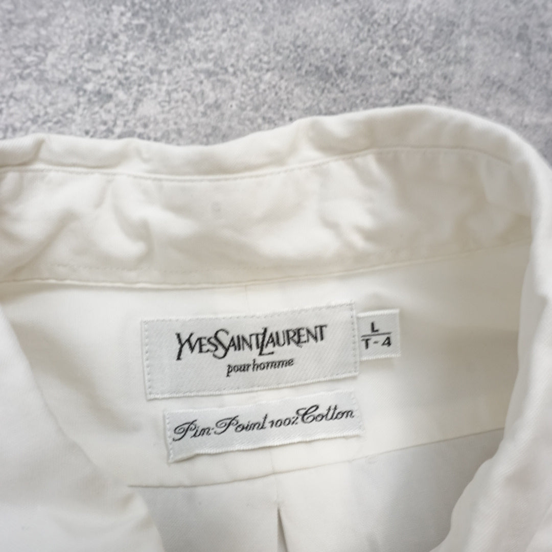 90s Yves Saint Laurent Pour Homme Pinpoint Shirt
