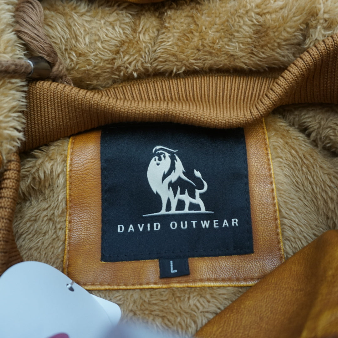 David Outwear Hooded Leather Jacket
