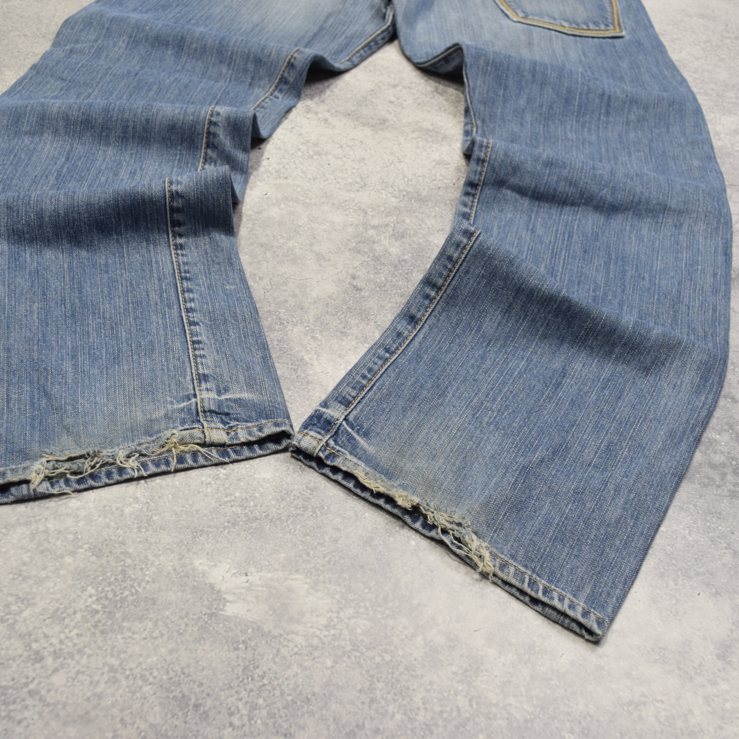2000s Replay Flared Bottom Embroidered Jeans
