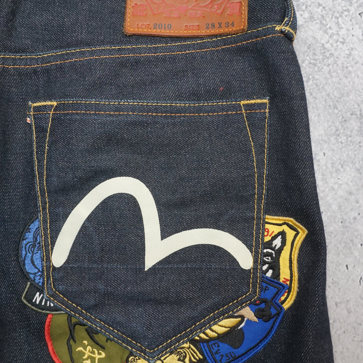 Evisu Selvedge Patch Pocket Jeans