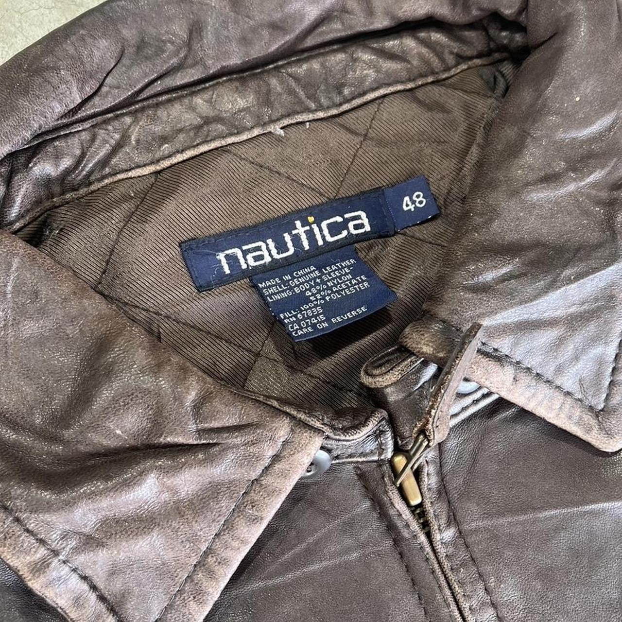 90s Nautica Leather Jacket