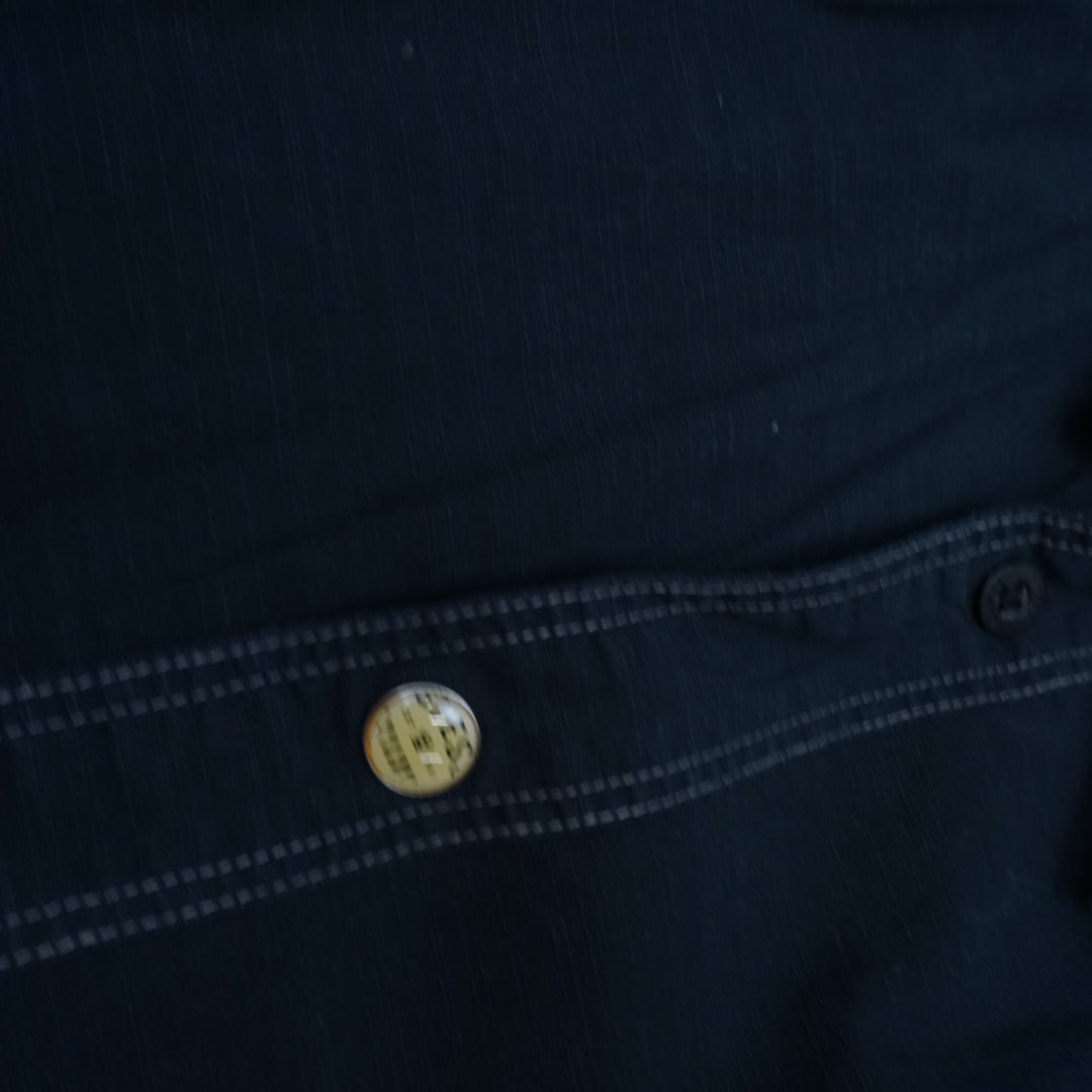2000s Guess Black Contrast Stitch Shirt