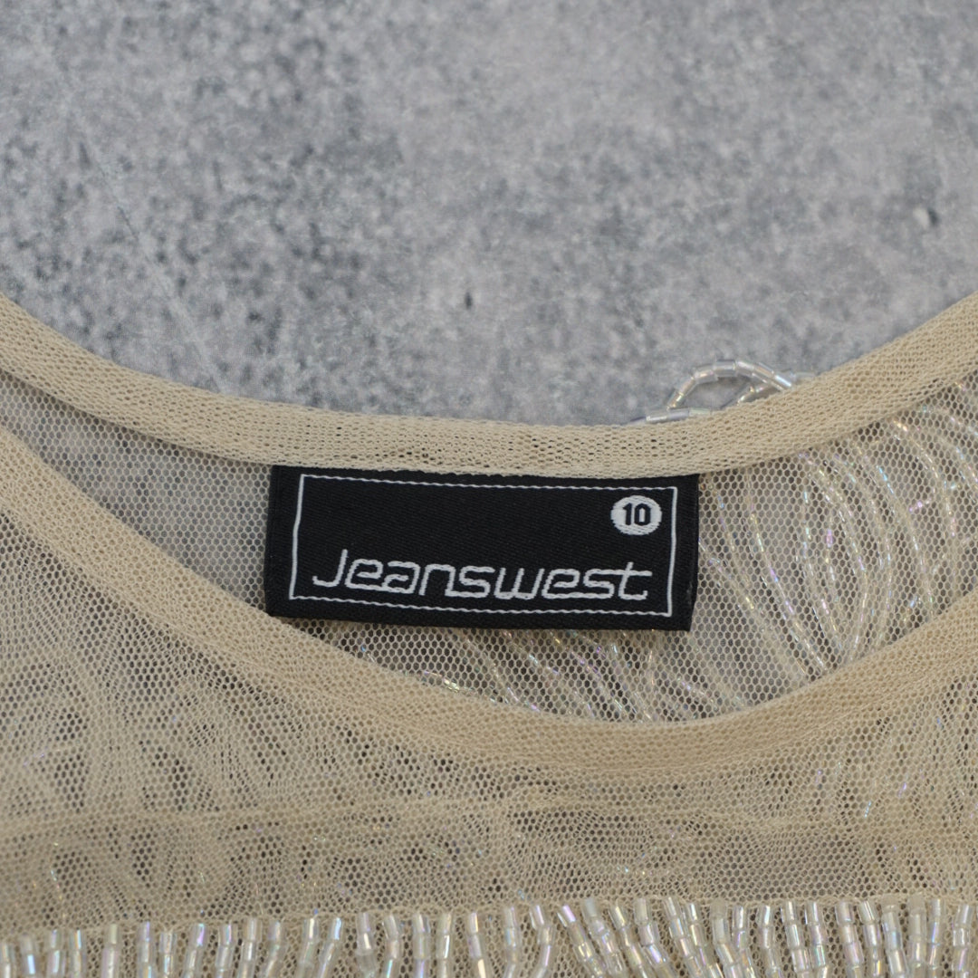 Jeanswest Beaded Waterfall Top