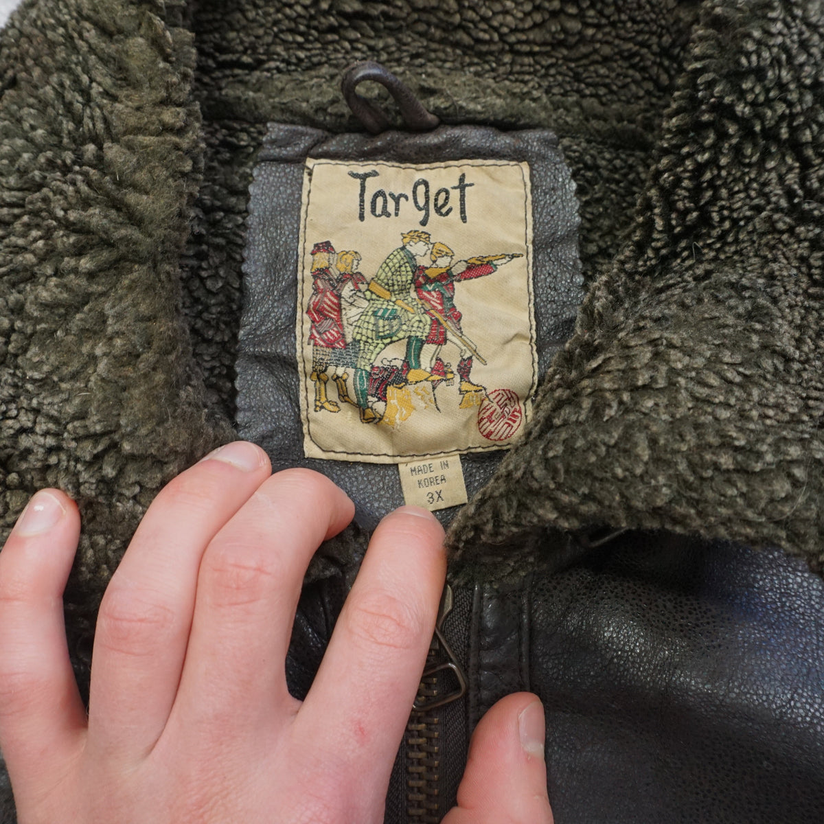 2000s Target Shearling Leather Jacket