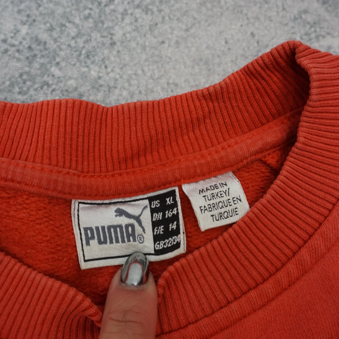 2000s Puma Big Cat Logo Raglan Crewneck Sweater