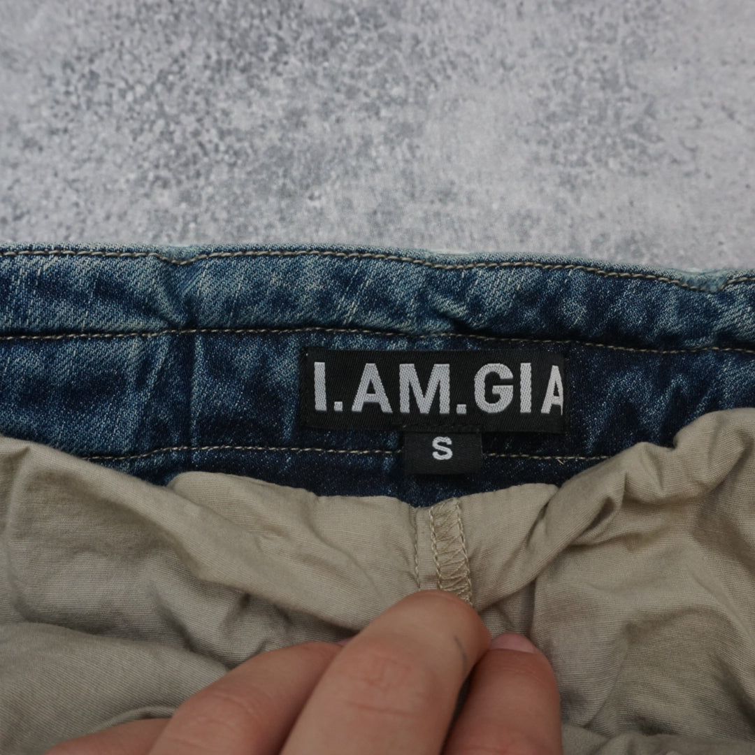 I.AM.GIA Pleated Denim Skirt