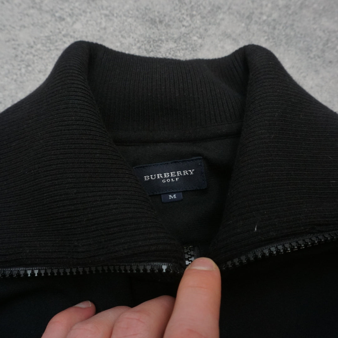 2000s Burberry Golf Velour Zip Up