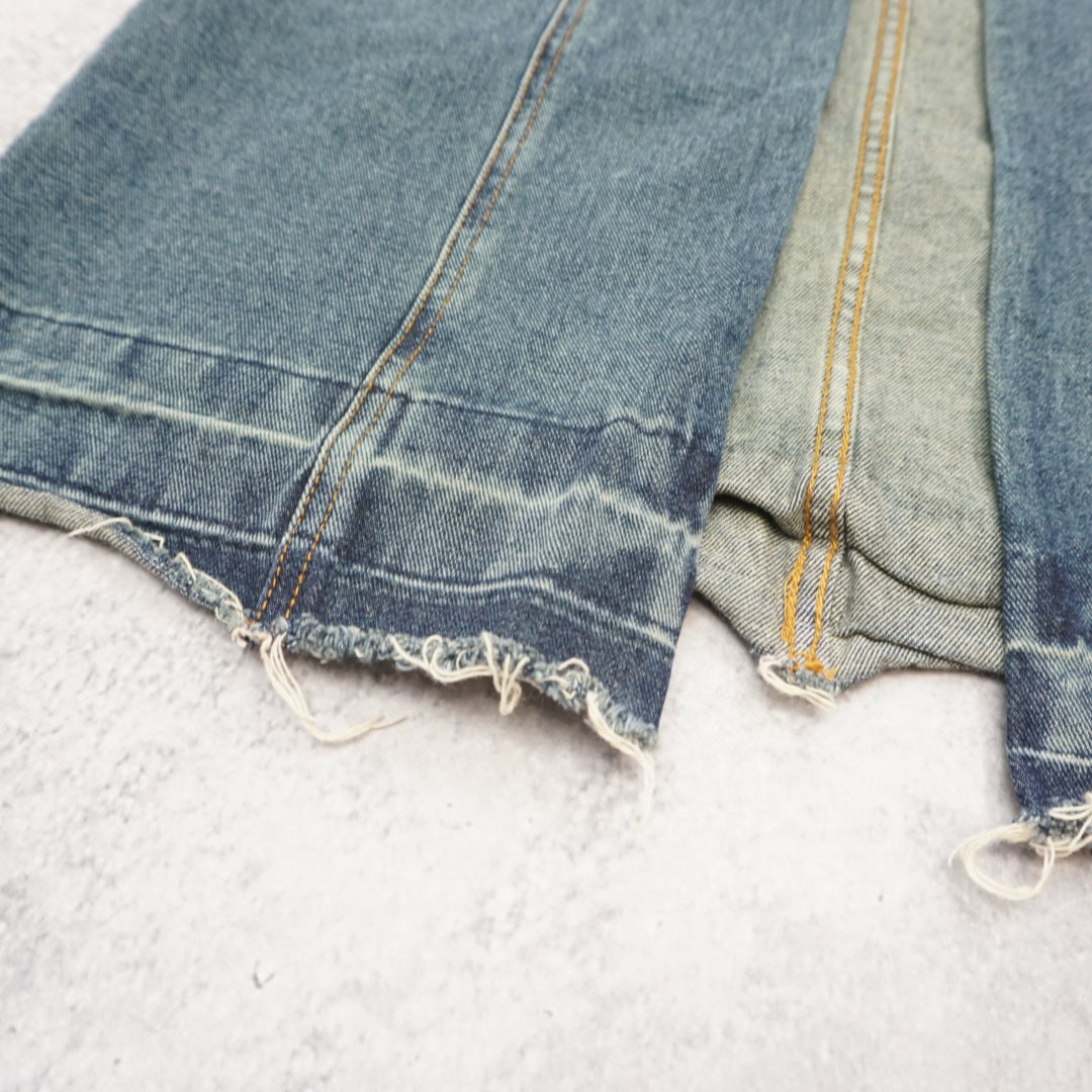 2000s Junk Denim Midi Skirt