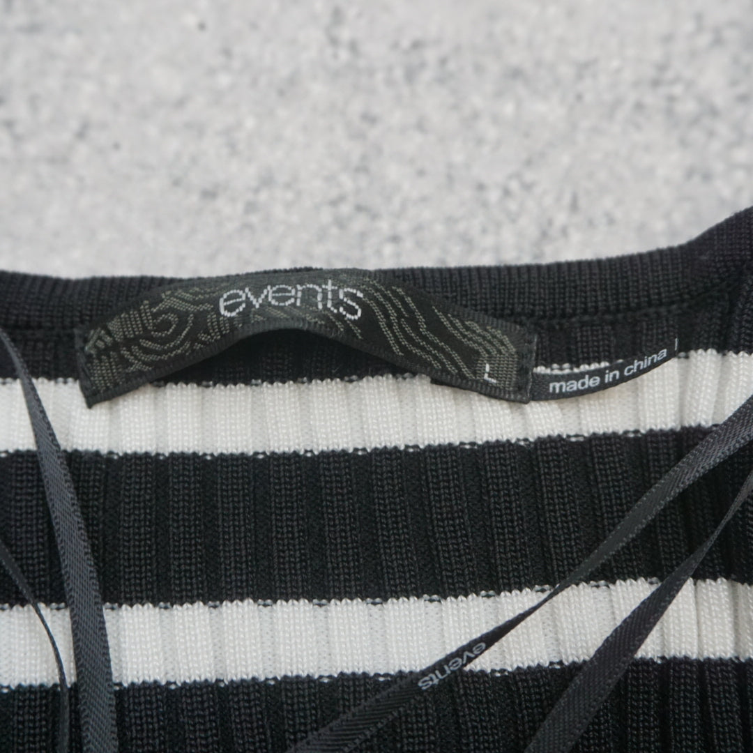 Events Striped Ribbed Top